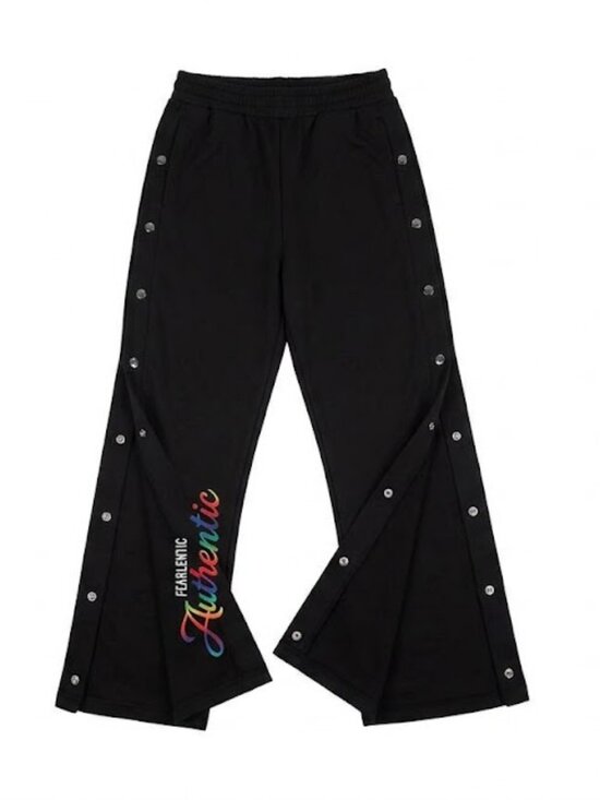 The Phluid Project Pants - The Phluid Project XS Snap Button Track Pants Black Gender Free